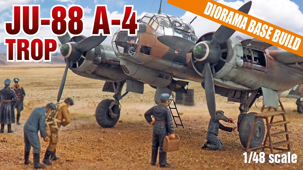 Diorama Ju-88 A-4 Trop (ICM 1/48)