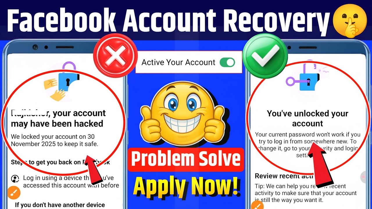 Facebook Your Account May Have Been Hacked Problem Solution | We locked your account Problem Fix