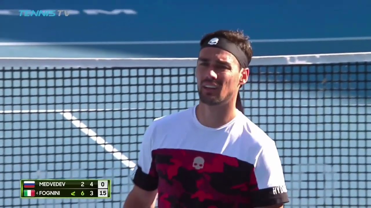 F. Fognini Vs. D. Medvedev - Sydney SF 2018