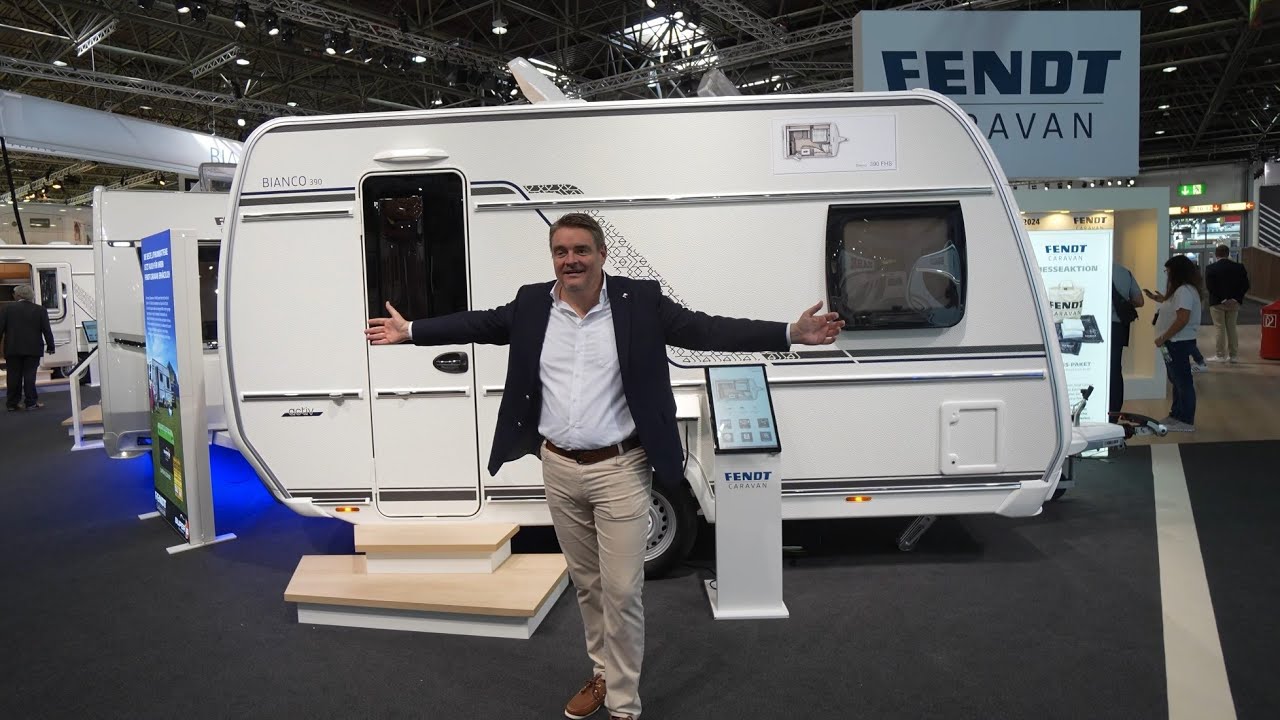FENDT CAMPER MIT NUR 3,90m! Trotzdem Dusche Bad Küche XL Bett UND Sitzgruppe Bianco 390 2024