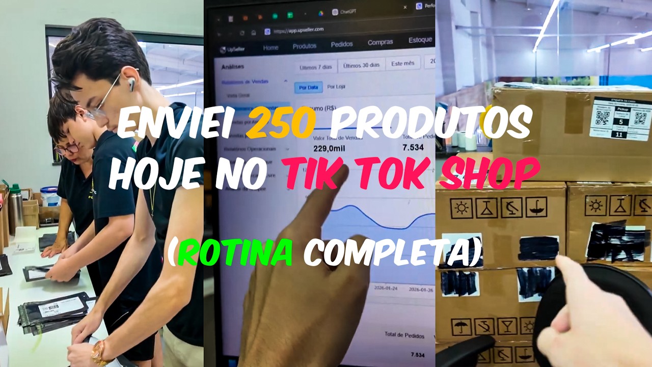Enviei 250 Produtos Hoje para o Tik Tok Shop ( Rotina Completa )