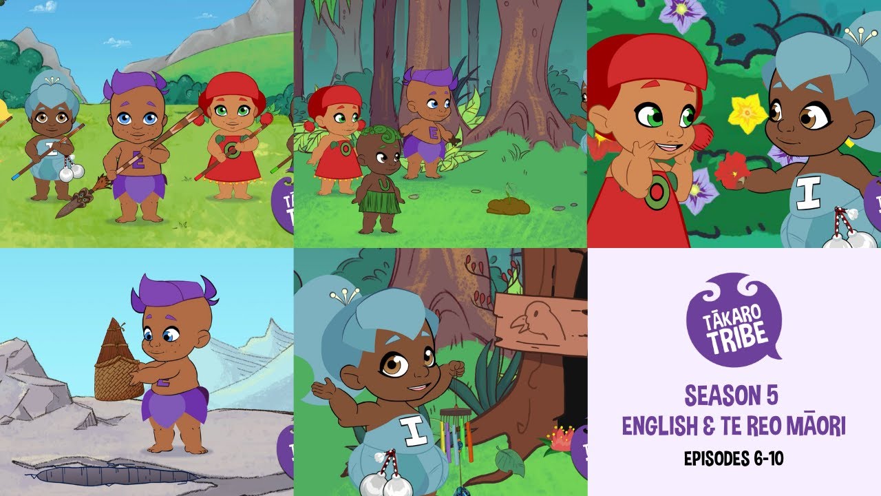 Episodes 6-10 | Tākaro Tribe Season 5 | English & Te Reo Māori | Learn Te Reo Māori | Kids Cartoon
