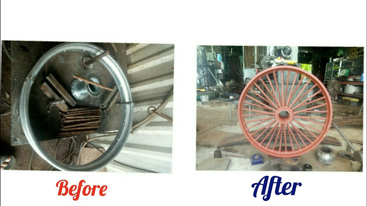 Cách thợ hàn hàn Vành-Niềng xe HonDa không bị vênh nghiêng cho xe kéo