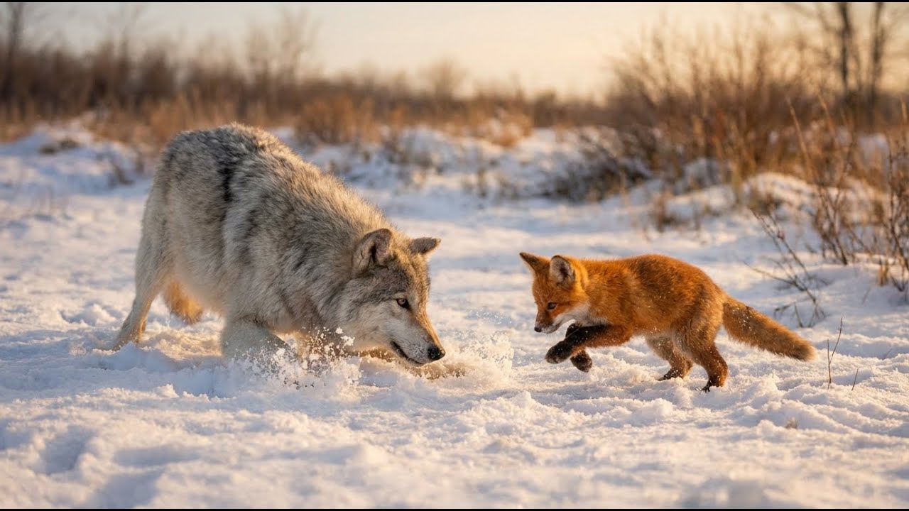 Lone Wolf Adopts Abandoned Fox Kit — The Unlikely Bond That Shocked Scientists