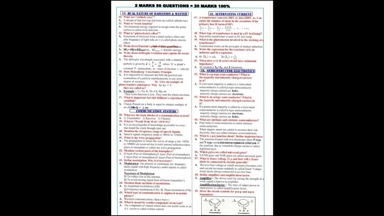Inter second physics important questions part 2