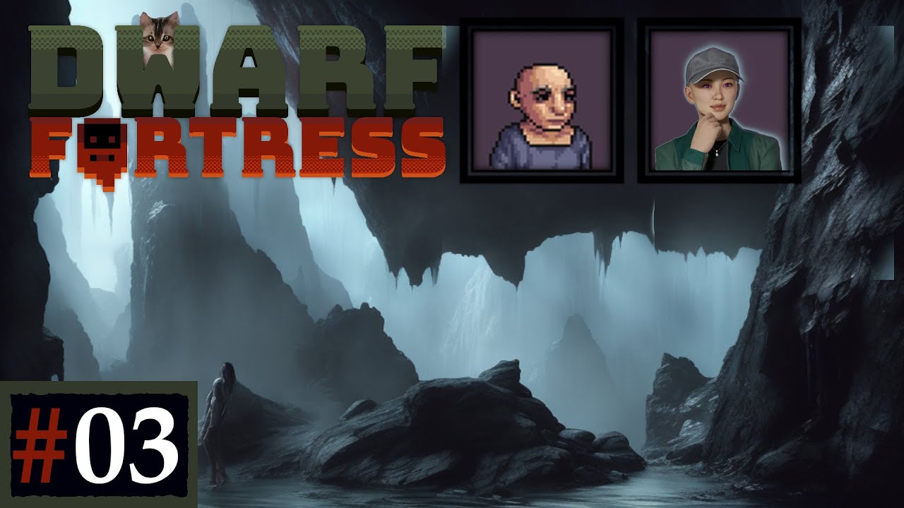 Dwarf Fortress (EVIL,CAVE) cz.3 - gigantyczny pająk.