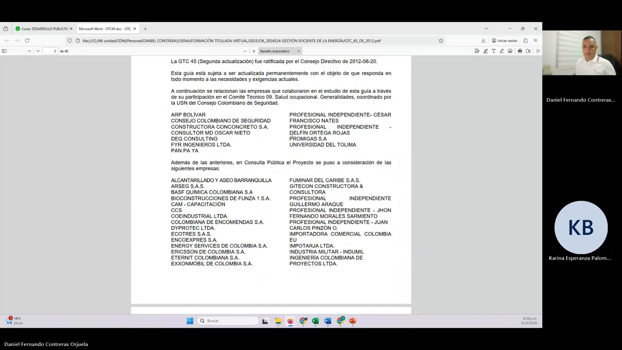 2do Encuentro sincrónico Transversal Protección Ambiental, Seguridad y Salud en el Trabajo
