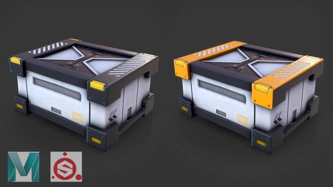 Autodesk Maya 2019, Substance Painter - SciFi Crate