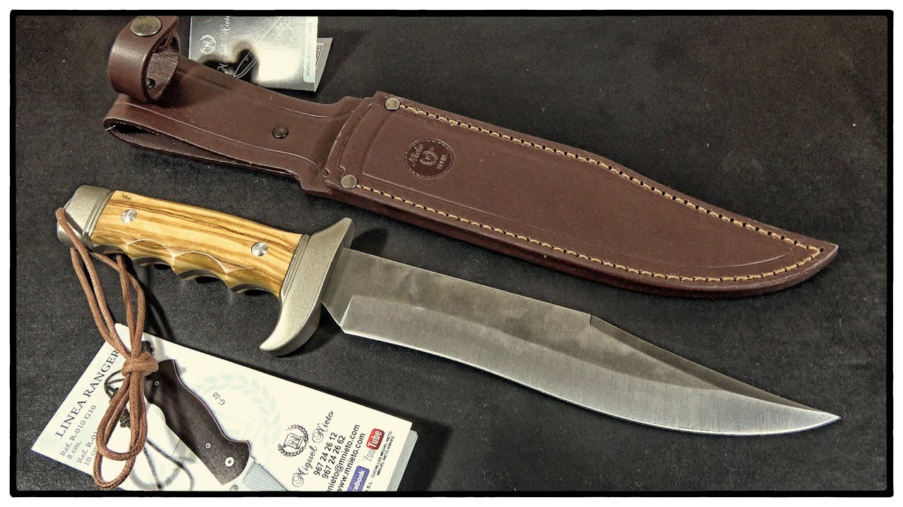 Miguel Nieto Knives XXL Bowie Cetreria - AN.58 Stahl / Olivenholz