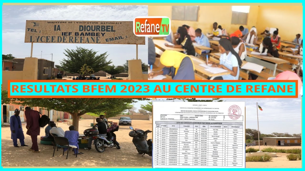 🔴DIRECT : Résultats du BFEM 2023 au Lycée de Refane (ex CEM)