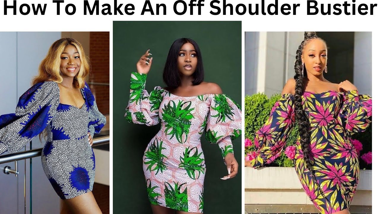 How to make an off shoulder bustier gown
