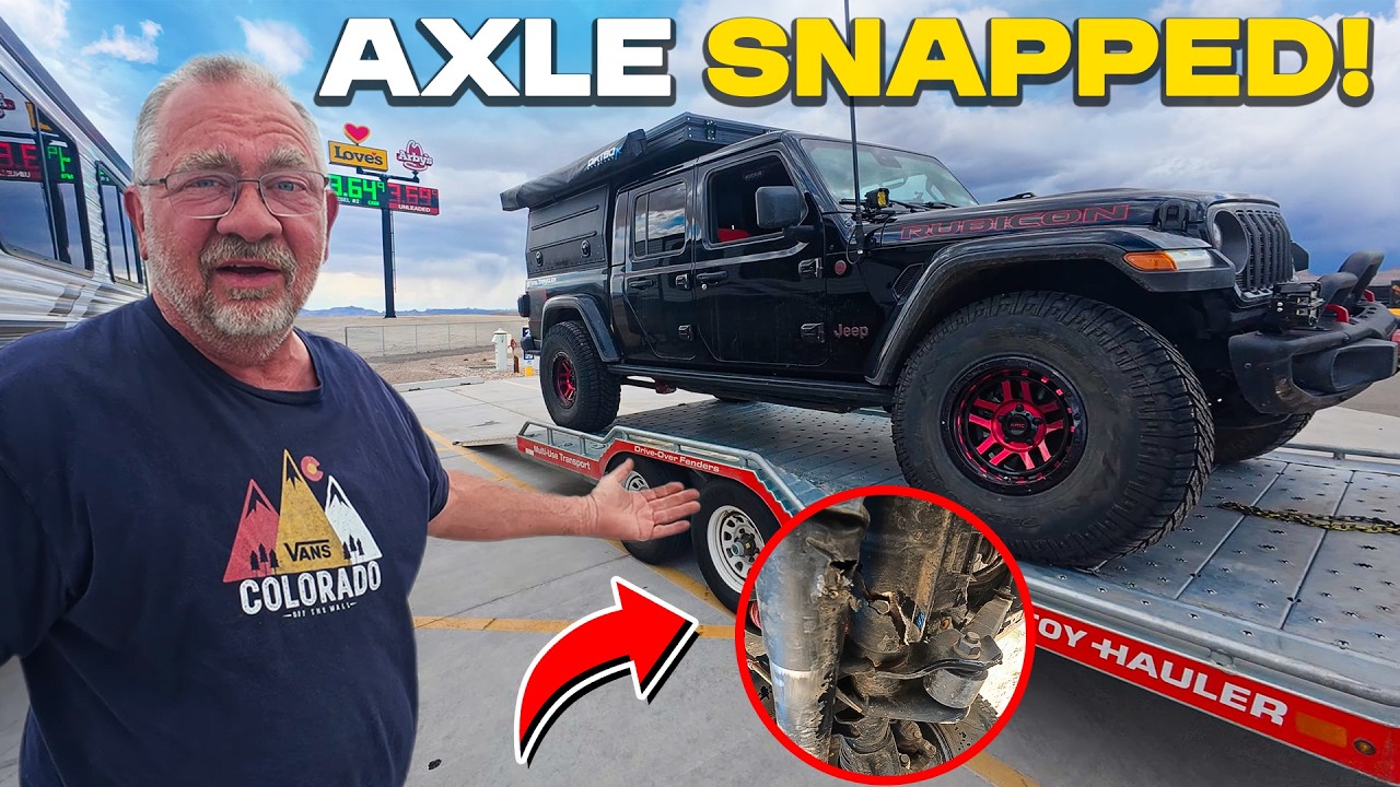 Jeep Gladiator Front Axle BROKE on Trail - San Rafael Swell Recovery & Upgrade