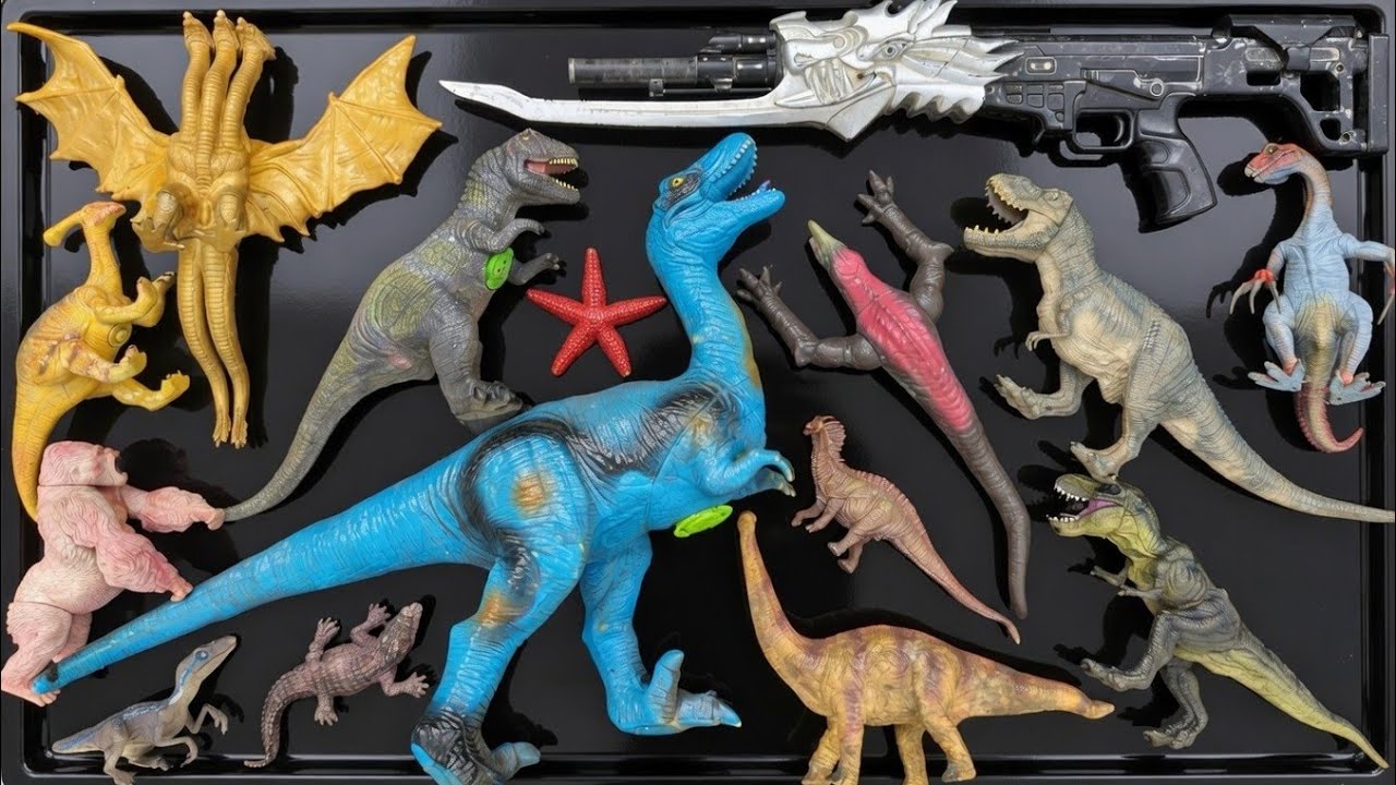 DINOSAURS Jurassic World Evo: T-rex, Spinosaurus, Kingkong, Triceratops,Velociraptor, Ghidorah #01