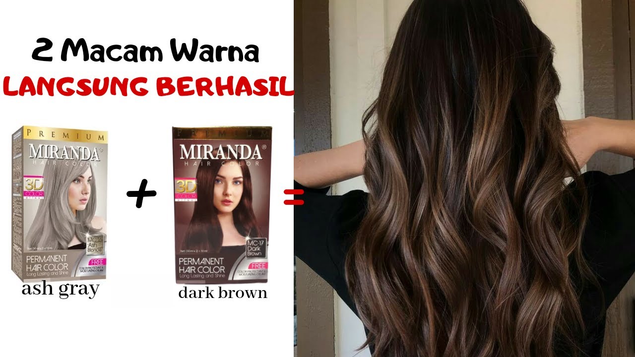 CAT RAMBUT ASH BROWN - MIRANDA HAIR COLORS