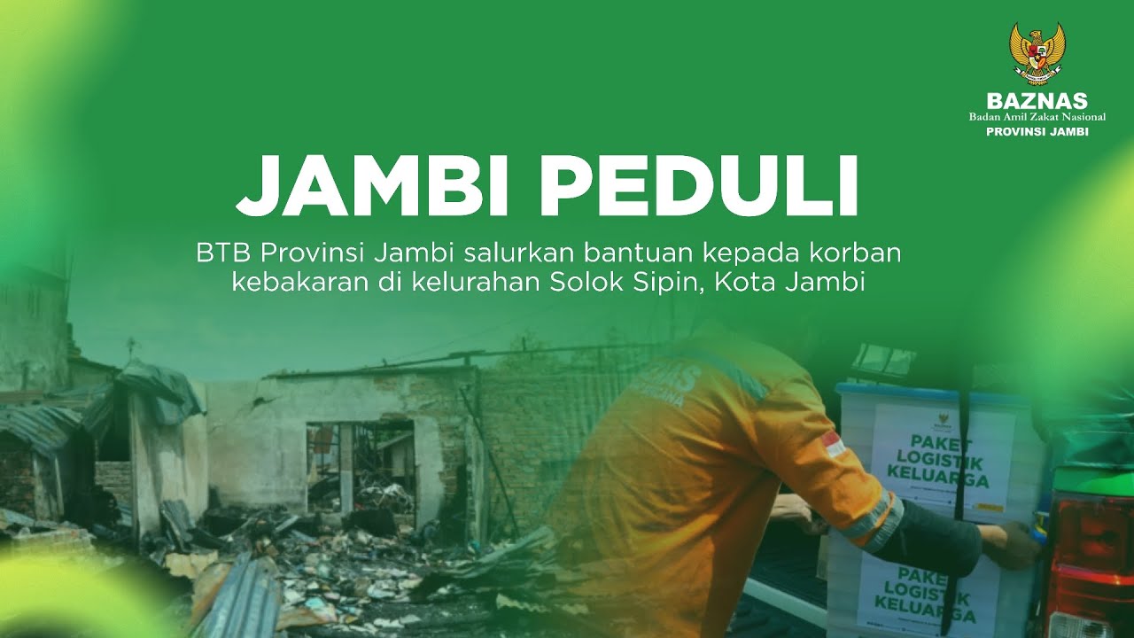 BTB Provinsi Jambi Salurkan Bantuan kepada Korban Kebakaran di Kel. Solok Sipin 
