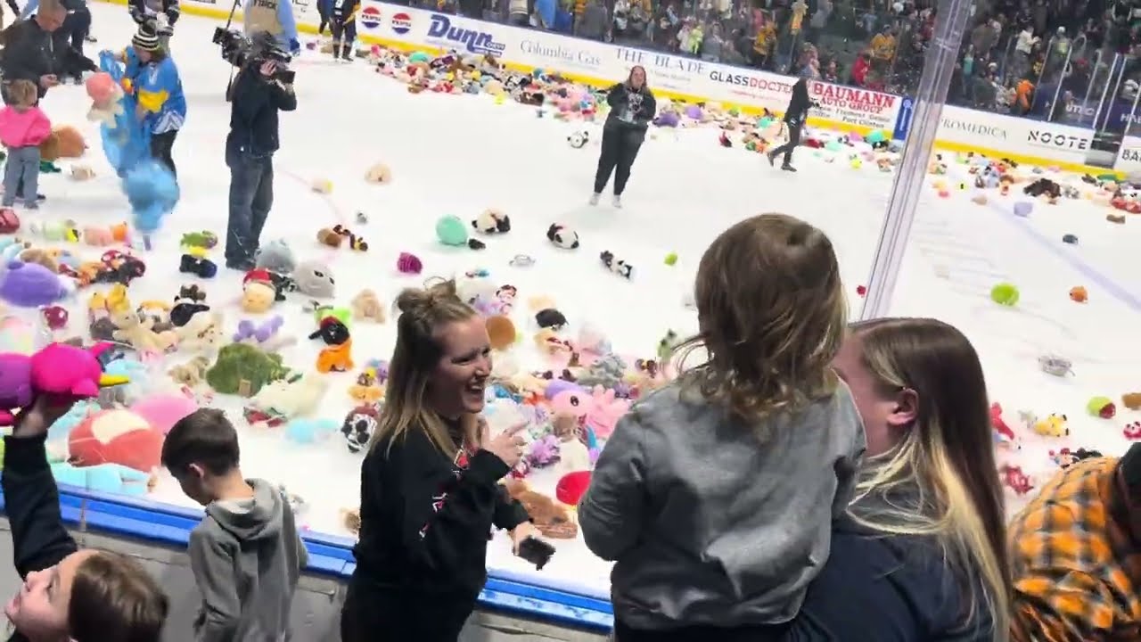 Toledo Walleye Teddy Bear Toss Dec. 6, 2025