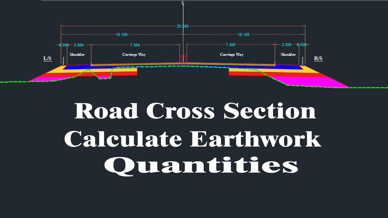 How to Draw Road Cross Section and Calculate Earthwork Quantity