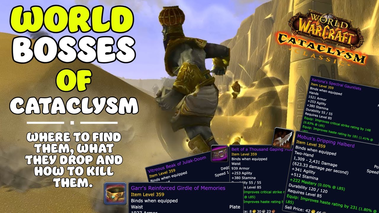 The 5 bosses of Cataclysm that drop PRE RAID BIS | Cataclysm Classic