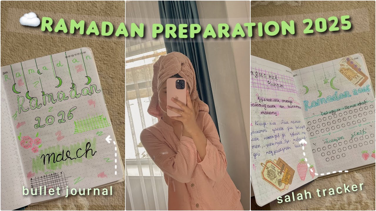 Ramadan Preparation 2025 🌙 | salah tracker, Ramadan bullet journal 📒🎀 #ramadan #ramadanvlog