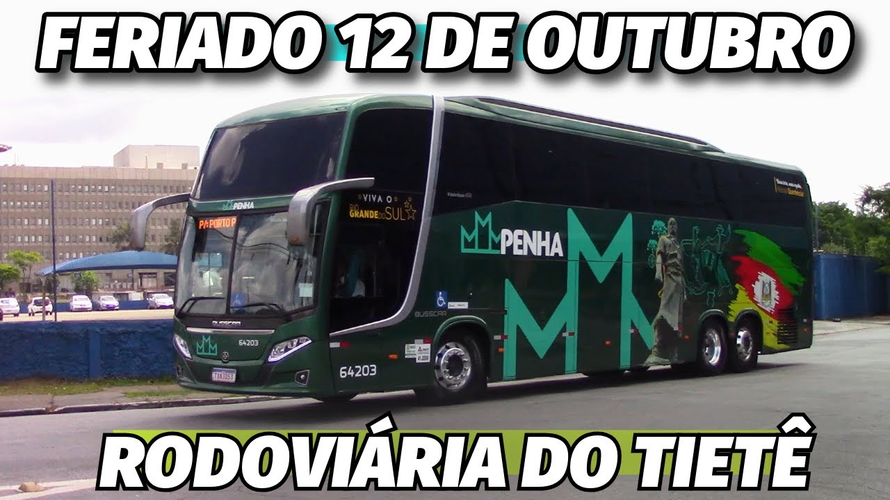 MOVIMENTO no FERIADO 12 DE OUTUBRO na RODOVIARIA DO TIETÊ! VISSTA BUSS 400 DA PENHA TEMATICO!