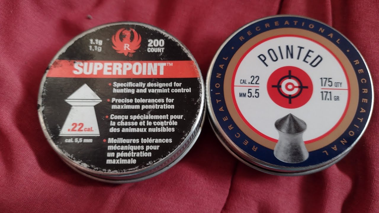 New 22 Crosman Pointed 17.1g vs Ruger Super Point 17.1g: Both are the same and Super Sucky