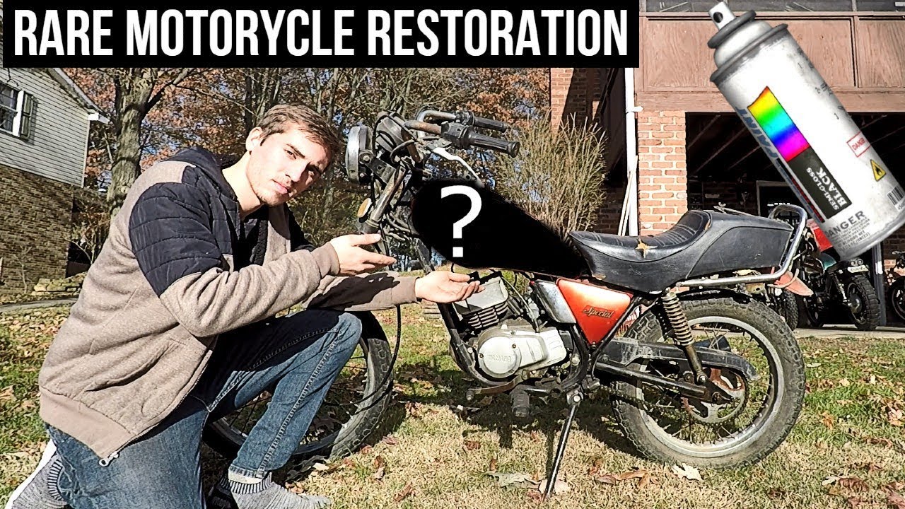 $150 Barn Find Yamaha RX50 Motorcycle Restoration | PAINTING THE GAS TANK