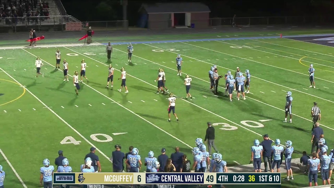 2025 Varsity Football Central Valley vs McGuffey