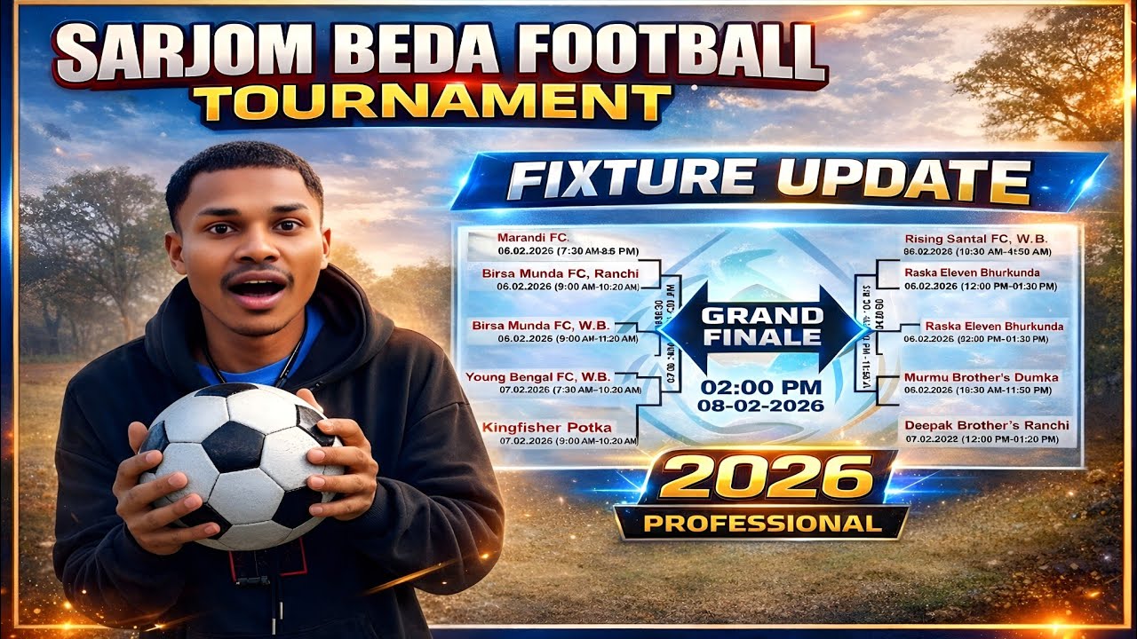 Sarjam Beda Football Turnament Fixture Update 2026@NEOTAGIRAOFFICIAL09 