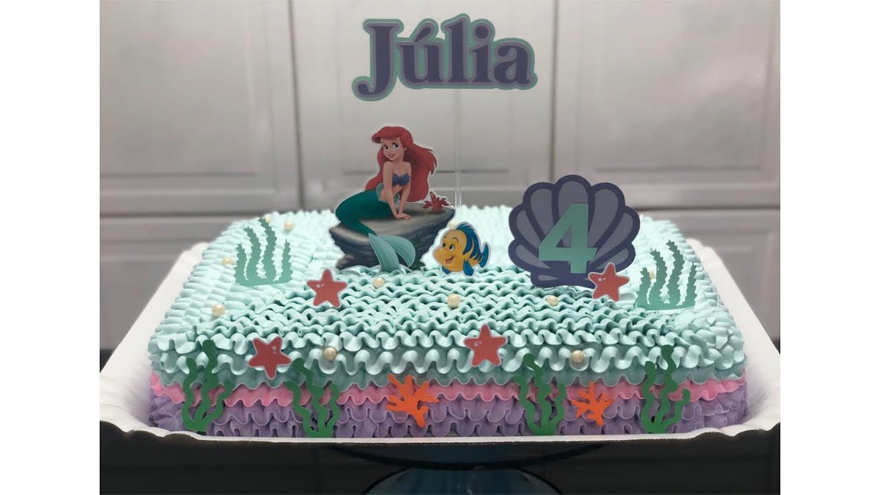 APAIXONADA POR ESSE BOLO PEQUENA SEREIA COM O BICO PÉTALA 104 WILTON
