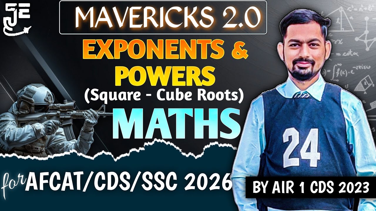 Exponents and Roots || For AFCAT/CDS/SSC 2026 || With Every Type Of Question || By CDS AIR 1