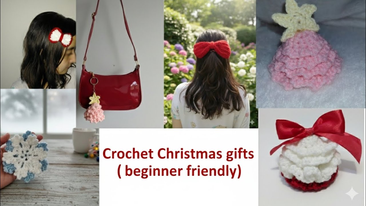 CROCHET LAST MINUTE CHRISTMAS GIFTS [KEYCHAINS,HAIRCLIPS]