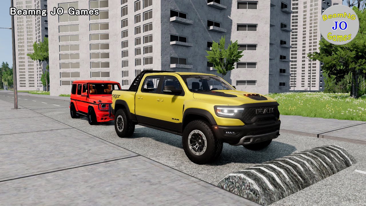 Cars vs Massive Speed Bumps #60 – BeamNG JO Games