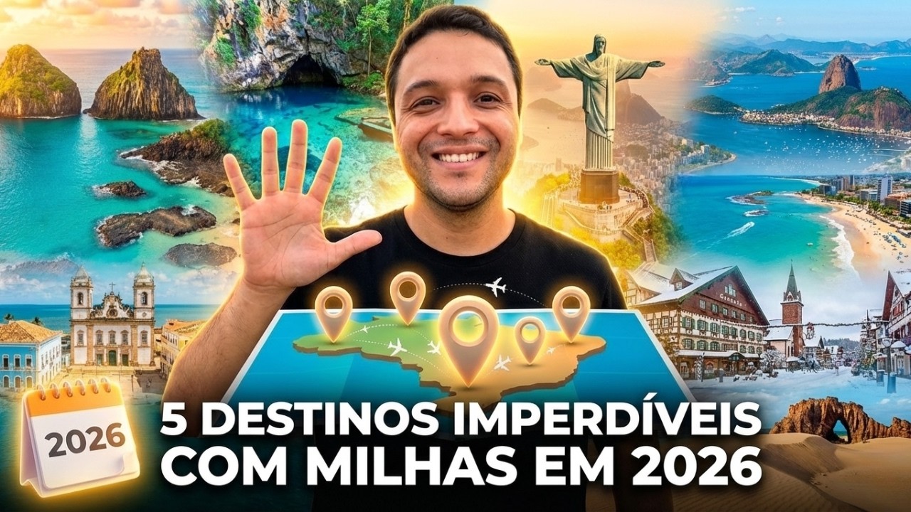 5 Destinos Nacionais Para Viajar Barato com Milhas em 2026 | Com Cálculos