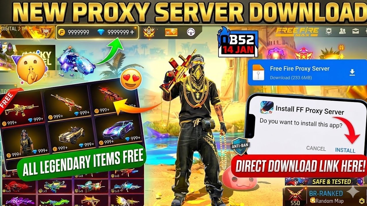 How To Download Proxy Server In Free Fire 💯😱🔥 | Free Fire Proxy Server | Proxy Server Free Fire