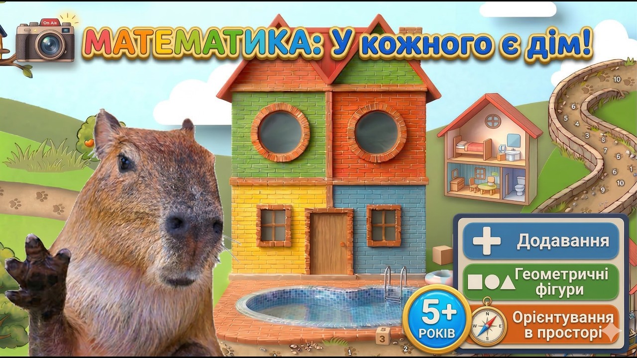 🏠 У кожного є дім! Весела математика для дошкільнят 🧮