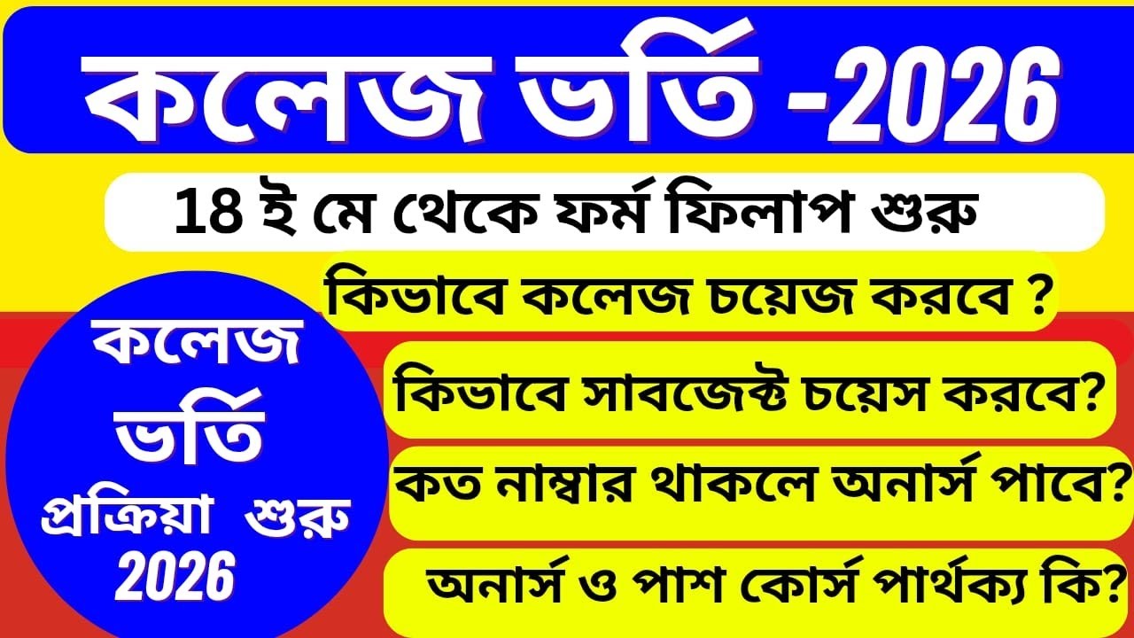 WB College Admission 2026। College Admission 2026।Wb college admission process 2026।