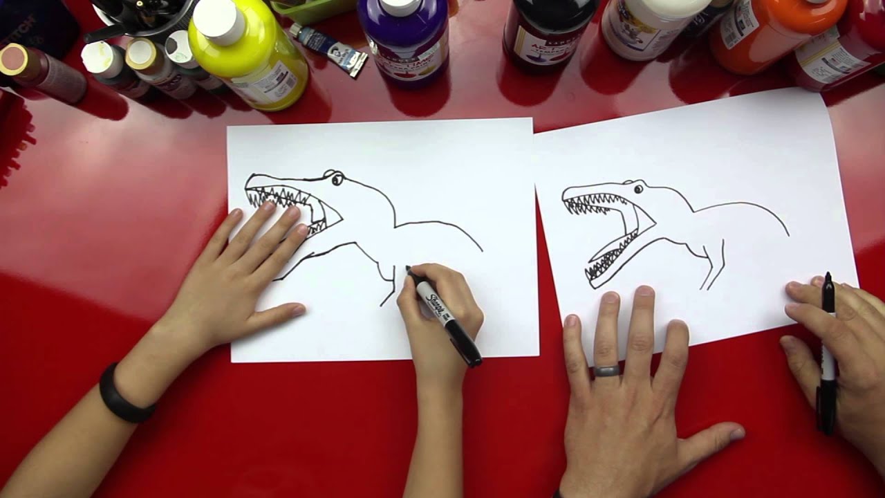 How To Draw A Spinosaurus