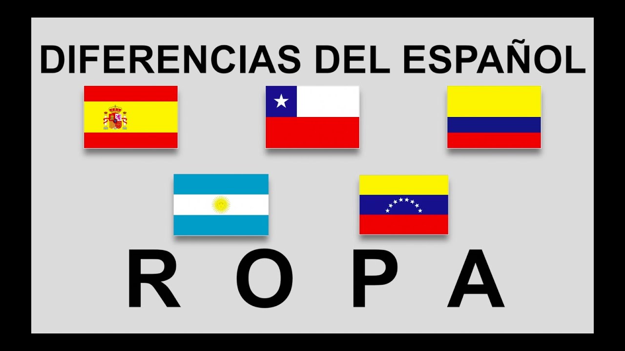 Diferencias del español. Ropa. SergiMartinSpanish