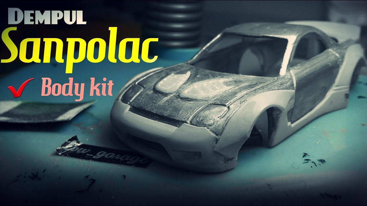 Hot wheels custom mazda rx7 (bikin wide body pakai dempul 