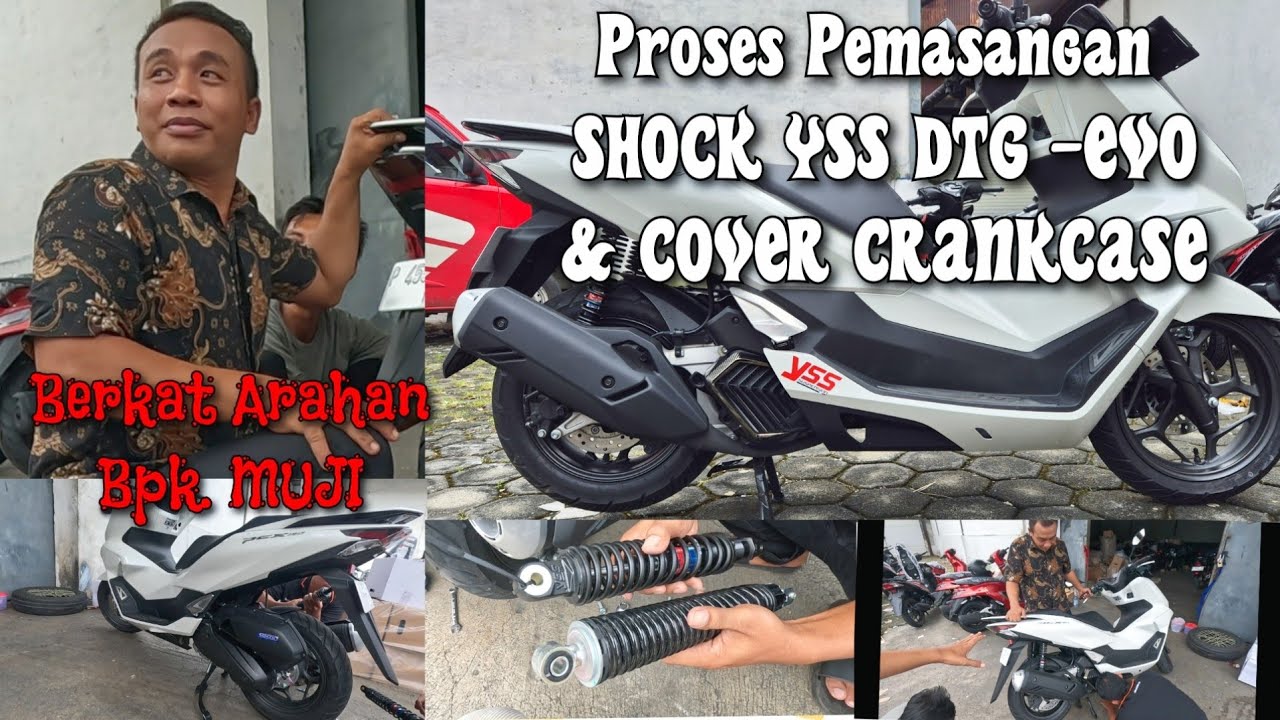 PROSES PEMASANGAN SHOCK YSS DTG EVO & COVER CRANKCASE New PCX 160 2025