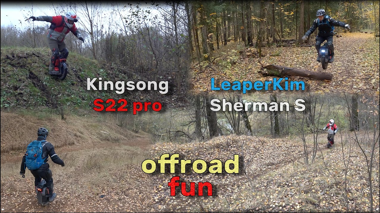 Kingsong S22 Pro and Leaperkim Sherman S offroad fun