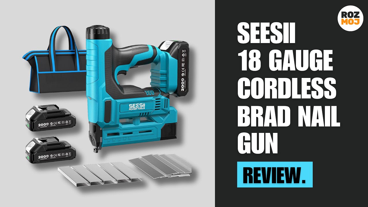 SEESII 18 Gauge Cordless Brad Nail Gun Review | SEESII 2.0Ah Battery Nail Gun