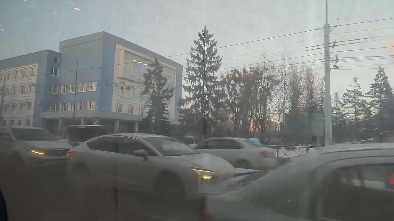 Автобус 26 . Из окна смотрим калининград. Январь 2026