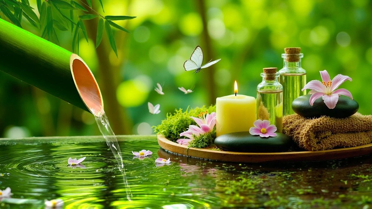 Relaxing Piano Music for Stress Relief + Water Sound 🌿 Deep Sleep, Spa and Massage Music, Meditation