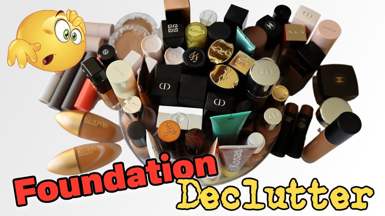 Declutter My FOUNDATION COLLECTION With Me! DECLUTTER 2023