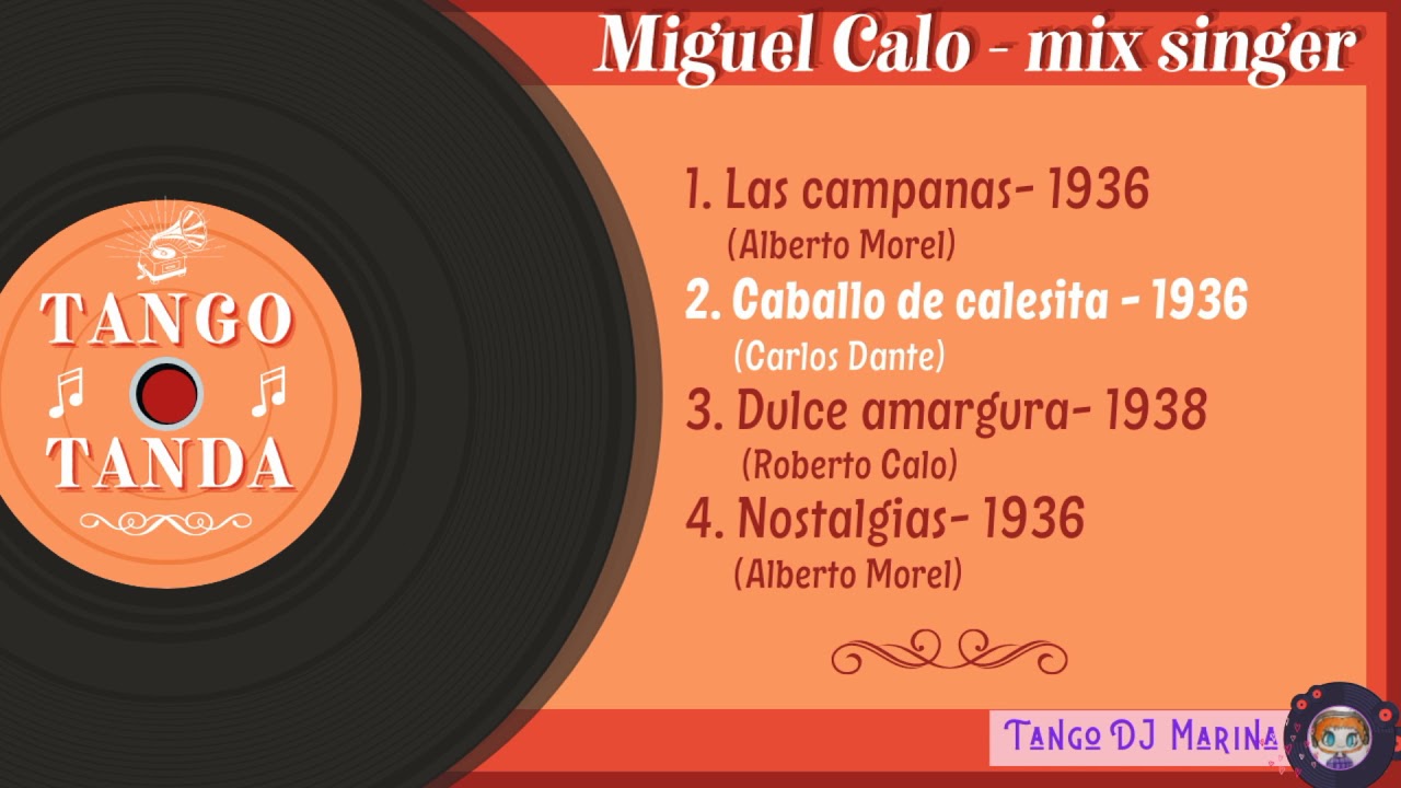 Miguel Calo - mixed singers. Tango. Tandas by DJ Marina