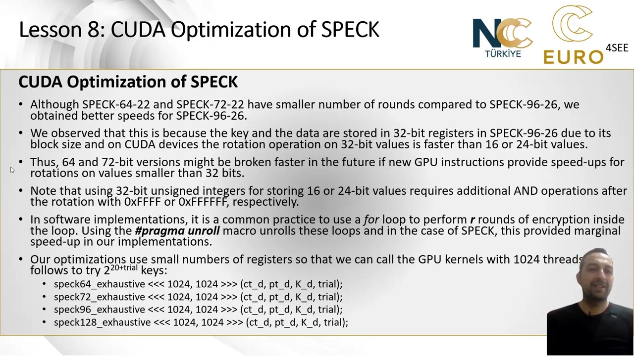 Оптимизация шифра АНБ с использованием CUDA: SPECK