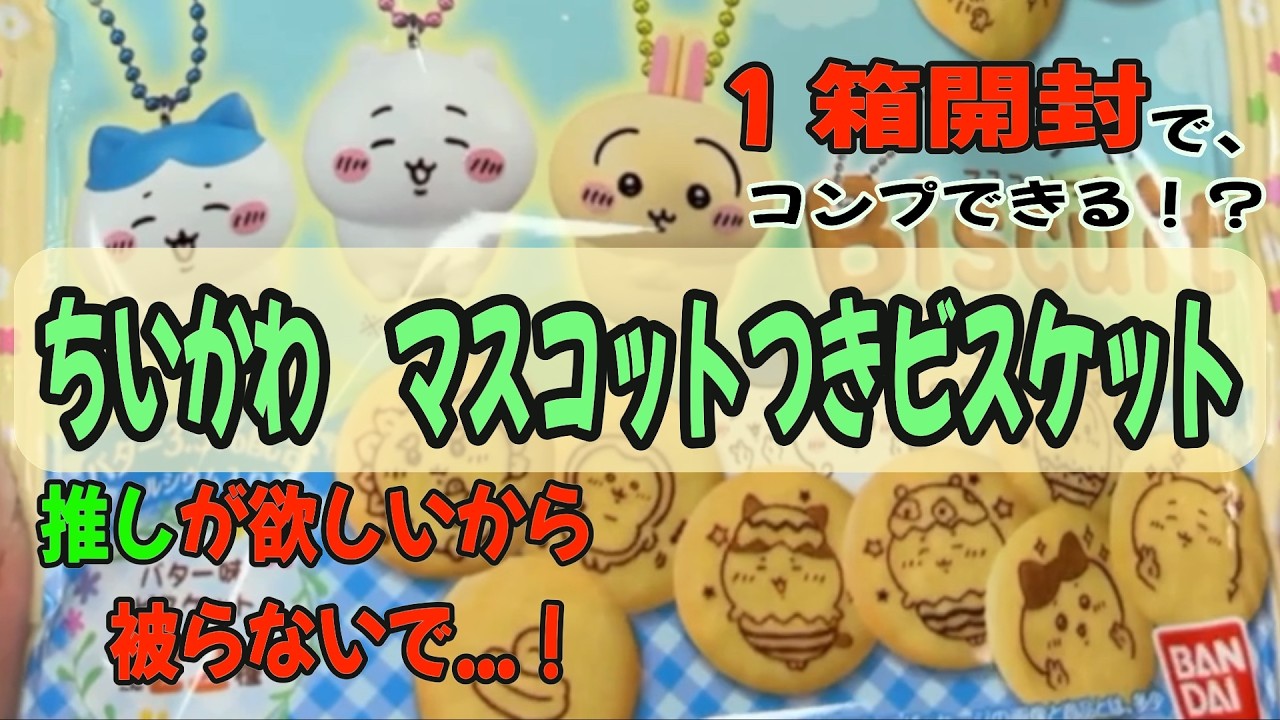 【ちいかわ食玩】１箱開封すればコンプもできるし、推しも出る！？ちいかわマスコットつきビスケットを１箱開封した日
