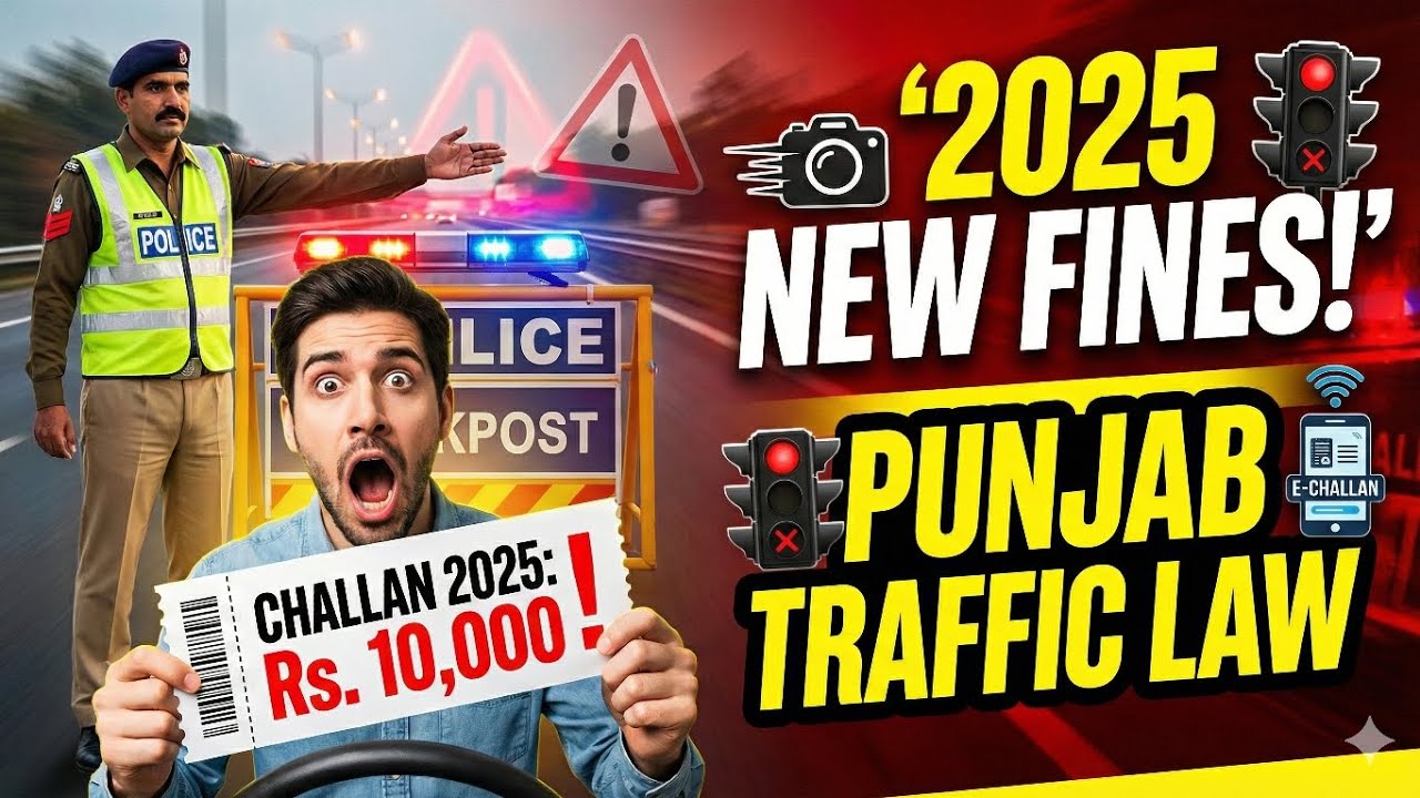 Punjab Traffic Law 2025 | New Fines, Punishments & E-Challan System Explained