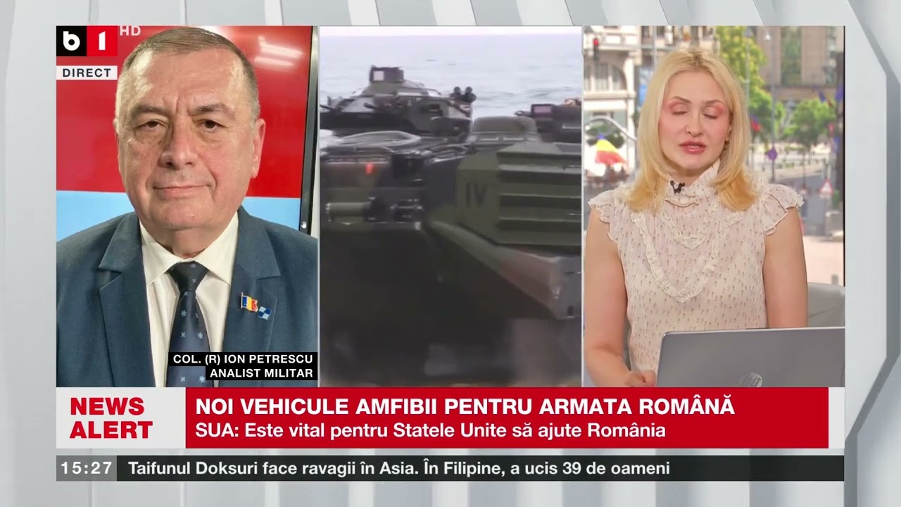 NOI VEHICULE AMFIBII PENTRU ARMATA ROMÂNĂ_Știri B1_29 iulie 2023